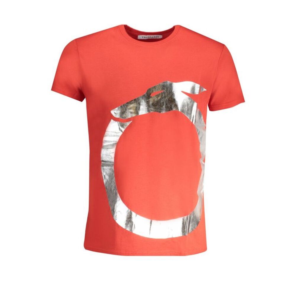 Trussardi Rosso Cotton Men Men's T-Shirt
